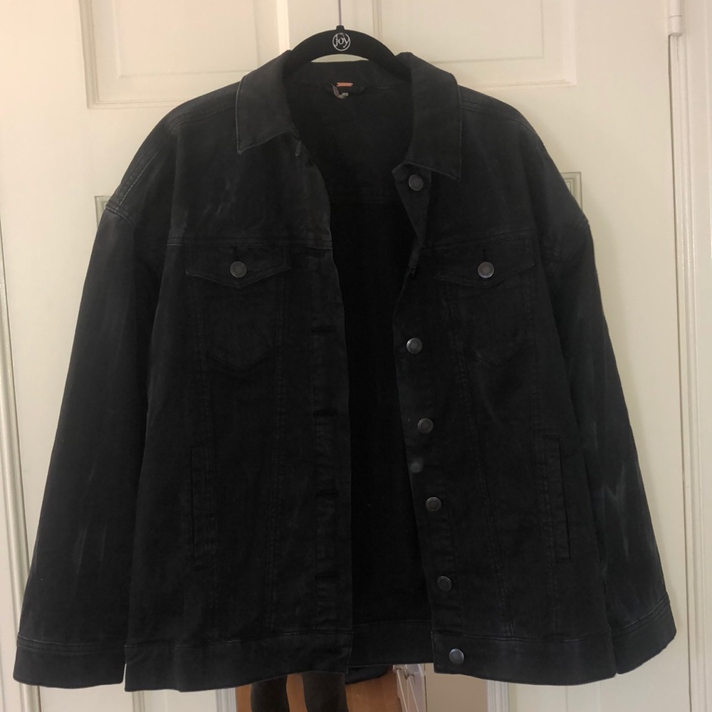 Black denim “free people” jacket